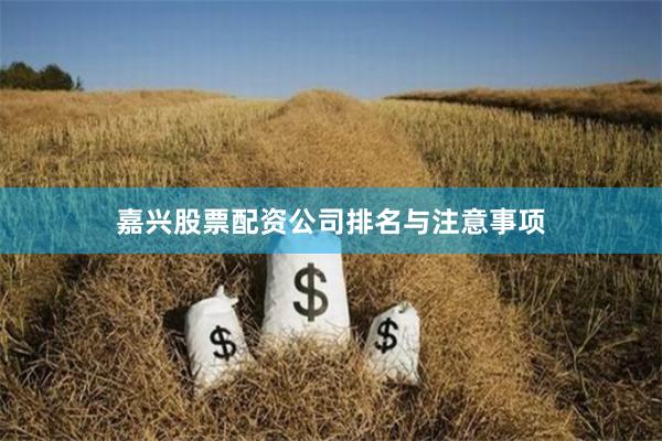 嘉兴股票配资公司排名与注意事项